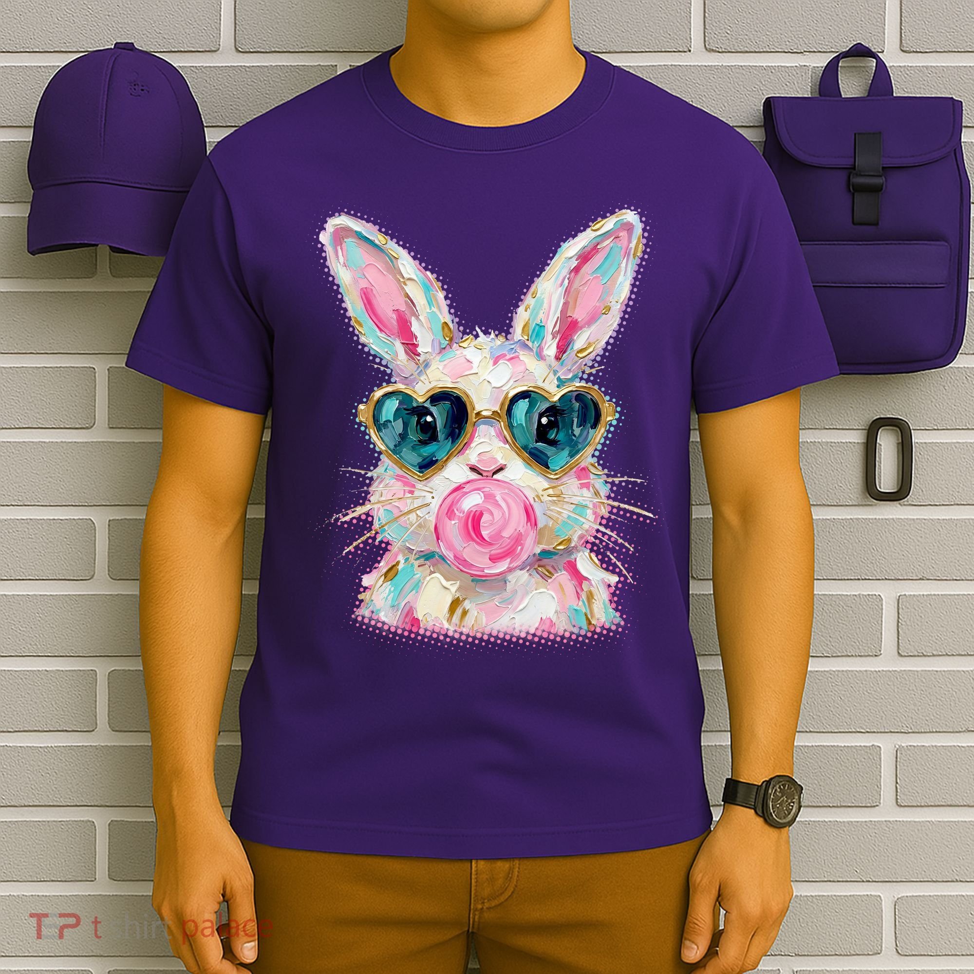 Cute Pop Art Bubblegum Easter Bunny T-Shirt