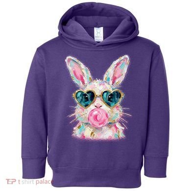 Cute Pop Art Bubblegum Easter Bunny Toddler Hoodie