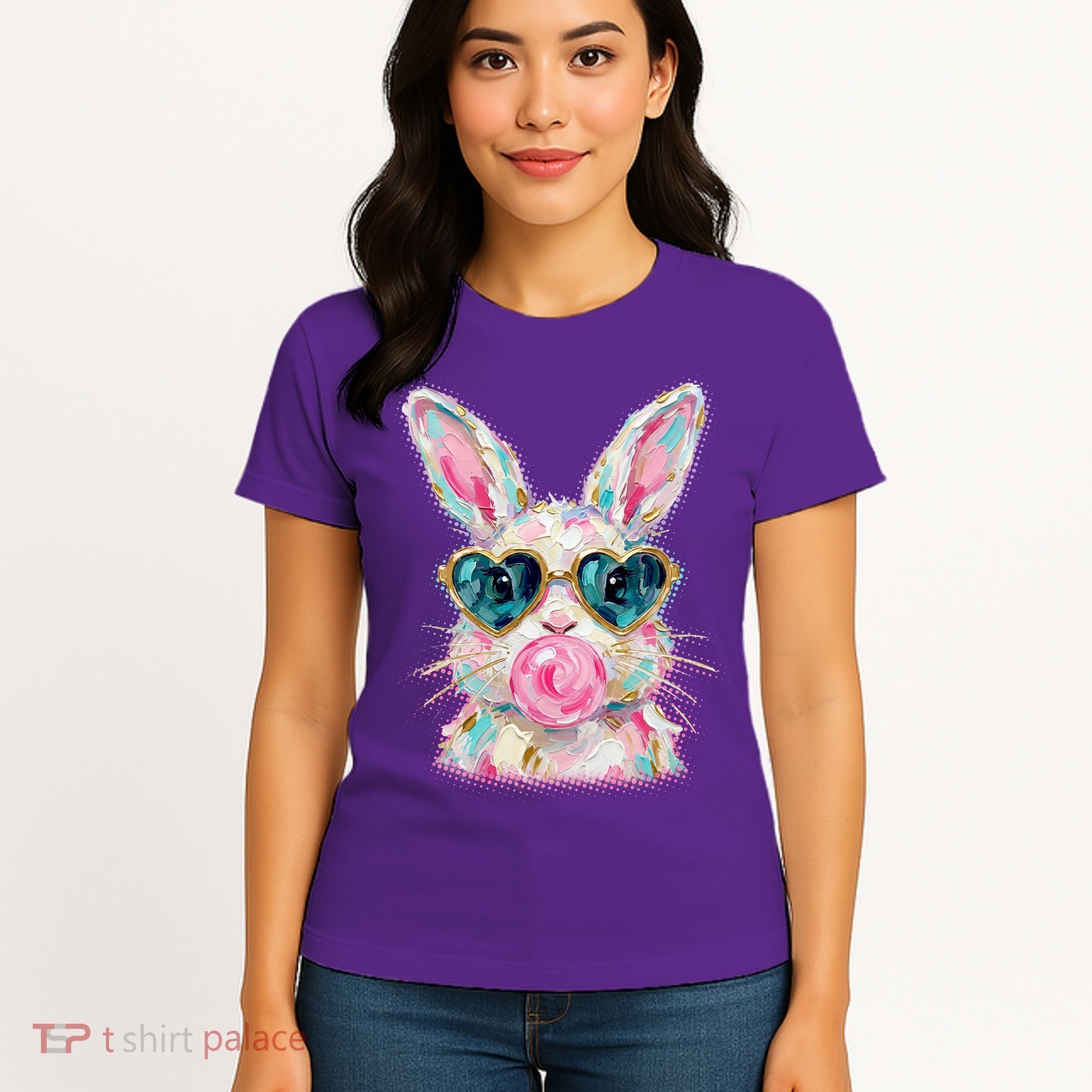 Cute Pop Art Bubblegum Easter Bunny Women's T-Shirt