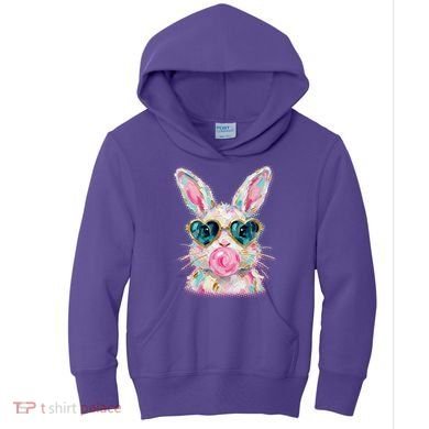 Cute Pop Art Bubblegum Easter Bunny Kids Hoodie