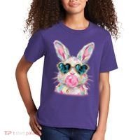 Cute Pop Art Bubblegum Easter Bunny Kids T-Shirt thumb 2
