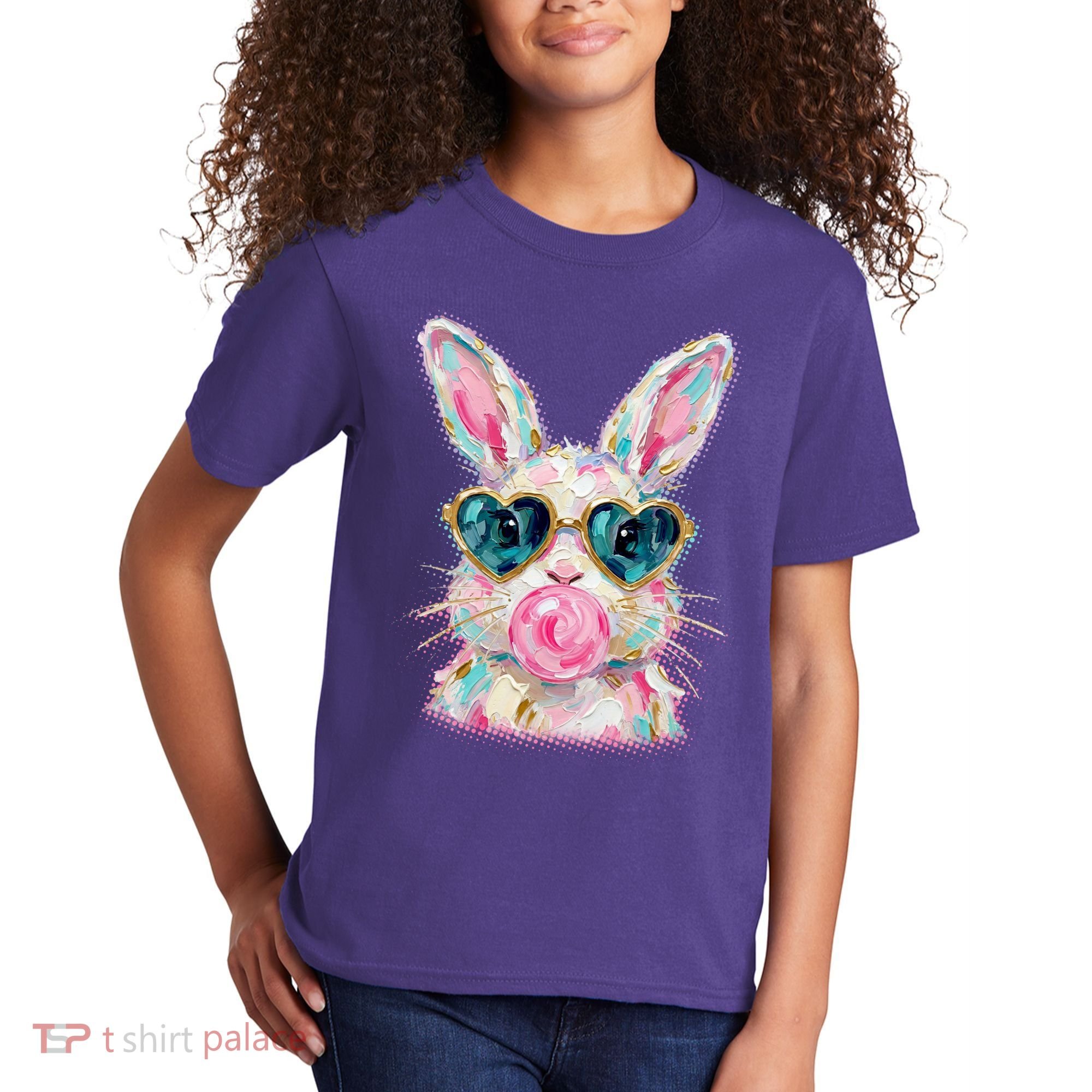 Cute Pop Art Bubblegum Easter Bunny Kids T-Shirt