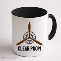 Clear Prop Aviation Airplane Pilot Propeller Coffee Mug thumb 1