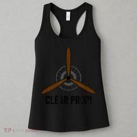 Clear Prop Aviation Airplane Pilot Propeller Women's Tank Top thumb 3