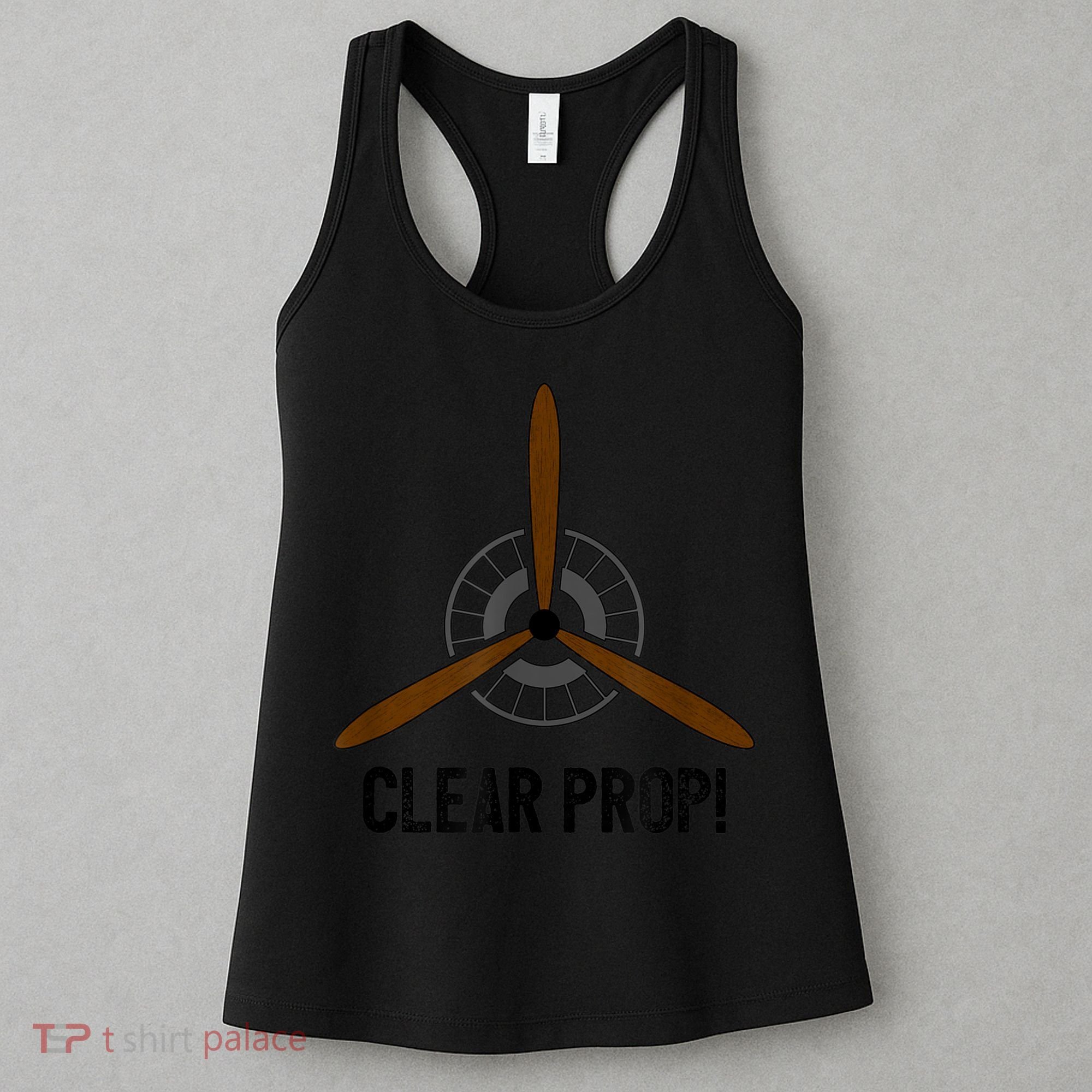 Clear Prop Aviation Airplane Pilot Propeller Women's Tank Top