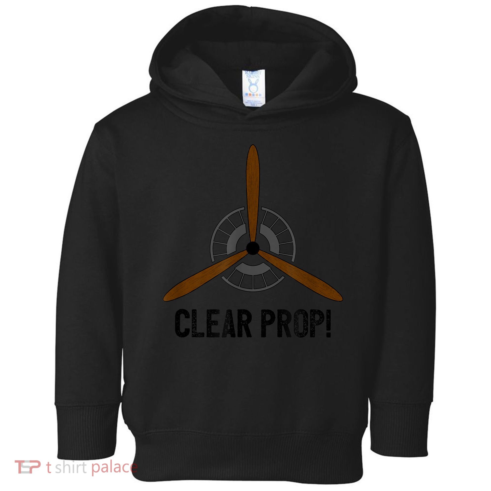 Clear Prop Aviation Airplane Pilot Propeller Toddler Hoodie