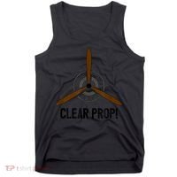 Clear Prop Aviation Airplane Pilot Propeller Tank Top thumb 0