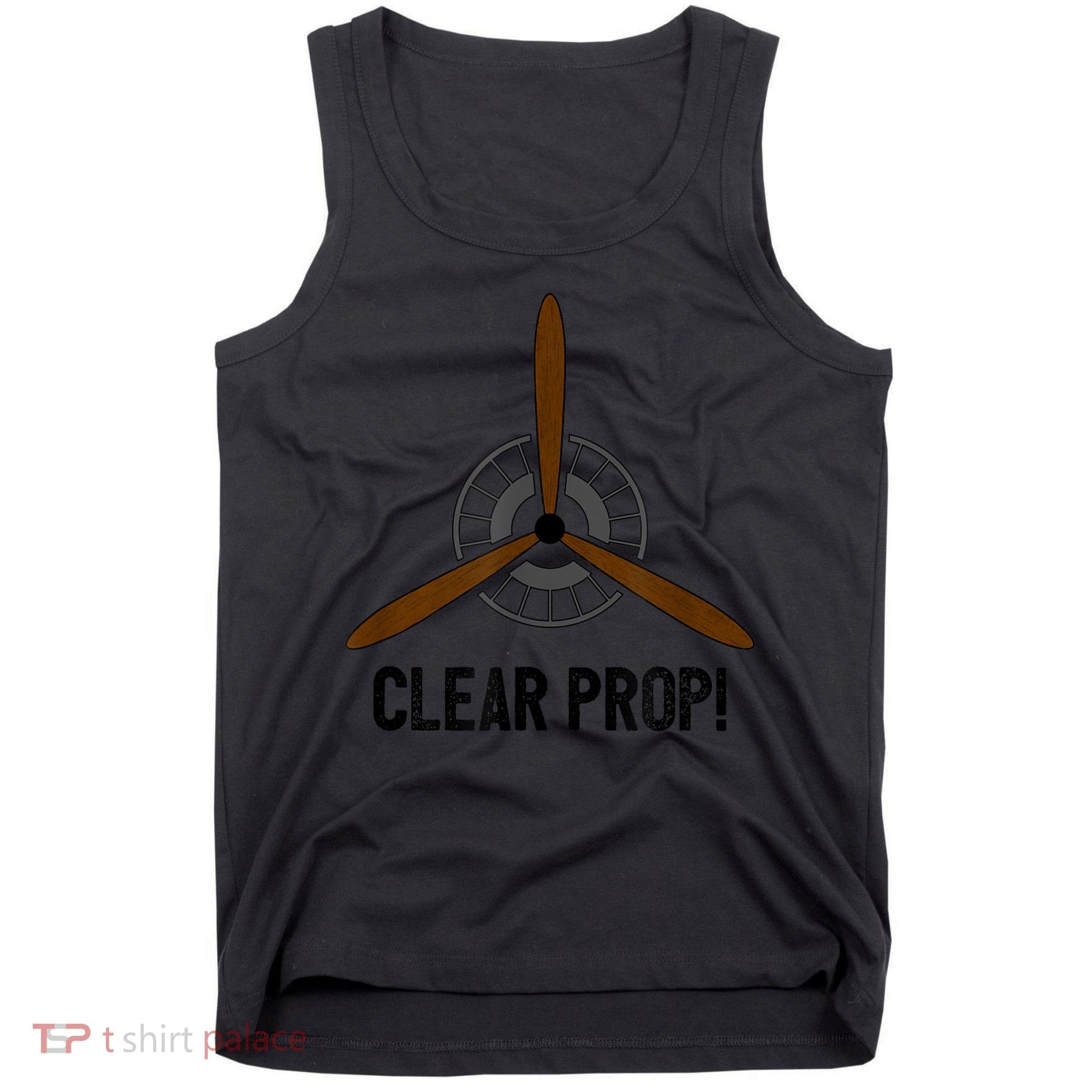 Clear Prop Aviation Airplane Pilot Propeller Tank Top