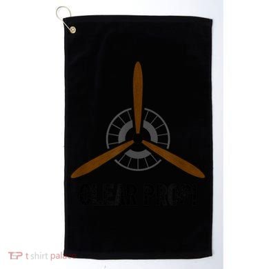 Clear Prop Aviation Airplane Pilot Propeller Golf Towel