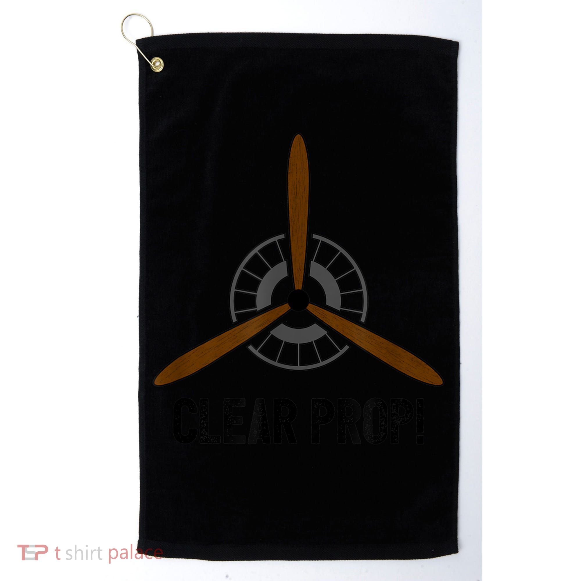Clear Prop Aviation Airplane Pilot Propeller Golf Towel