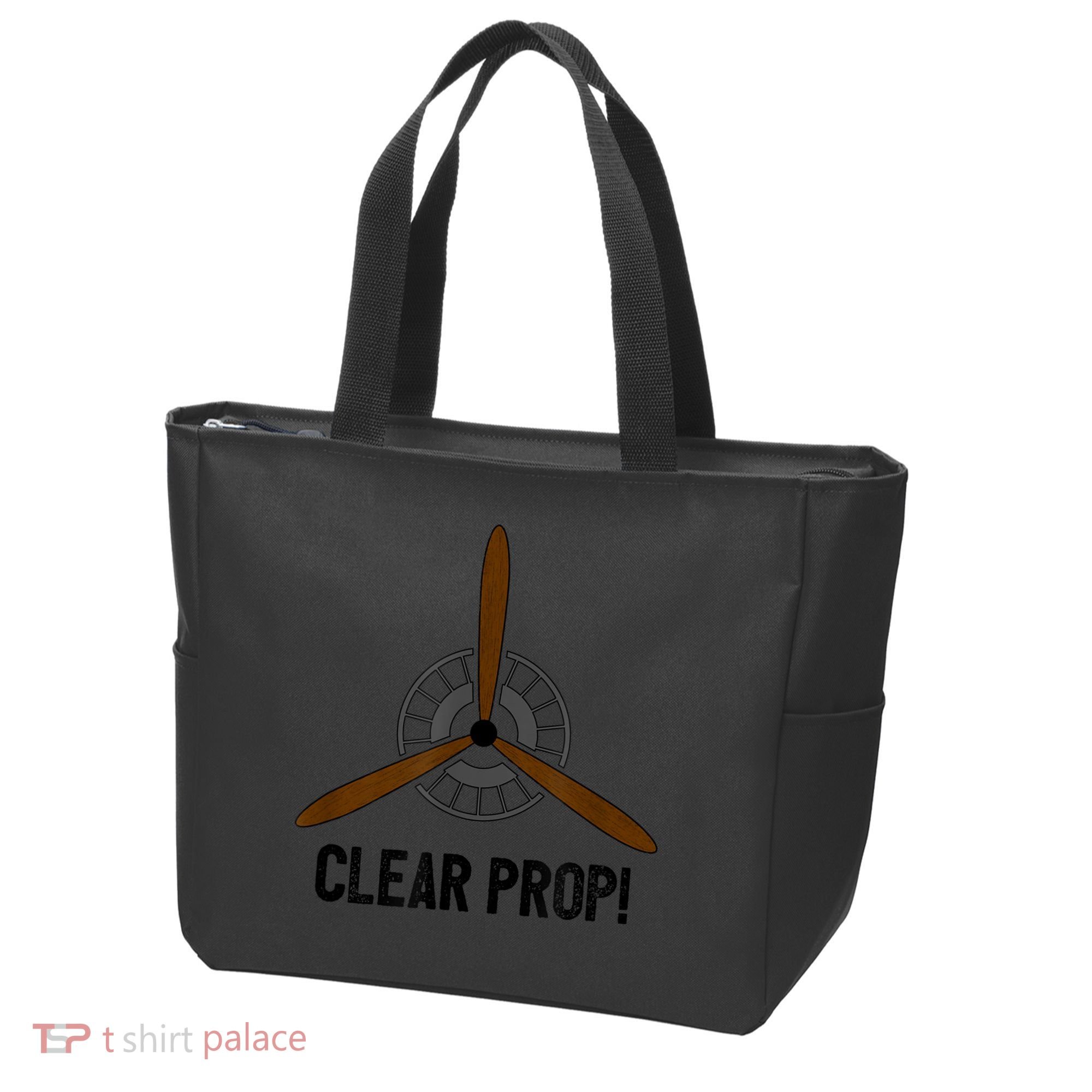 Clear Prop Aviation Airplane Pilot Propeller Tote Bag