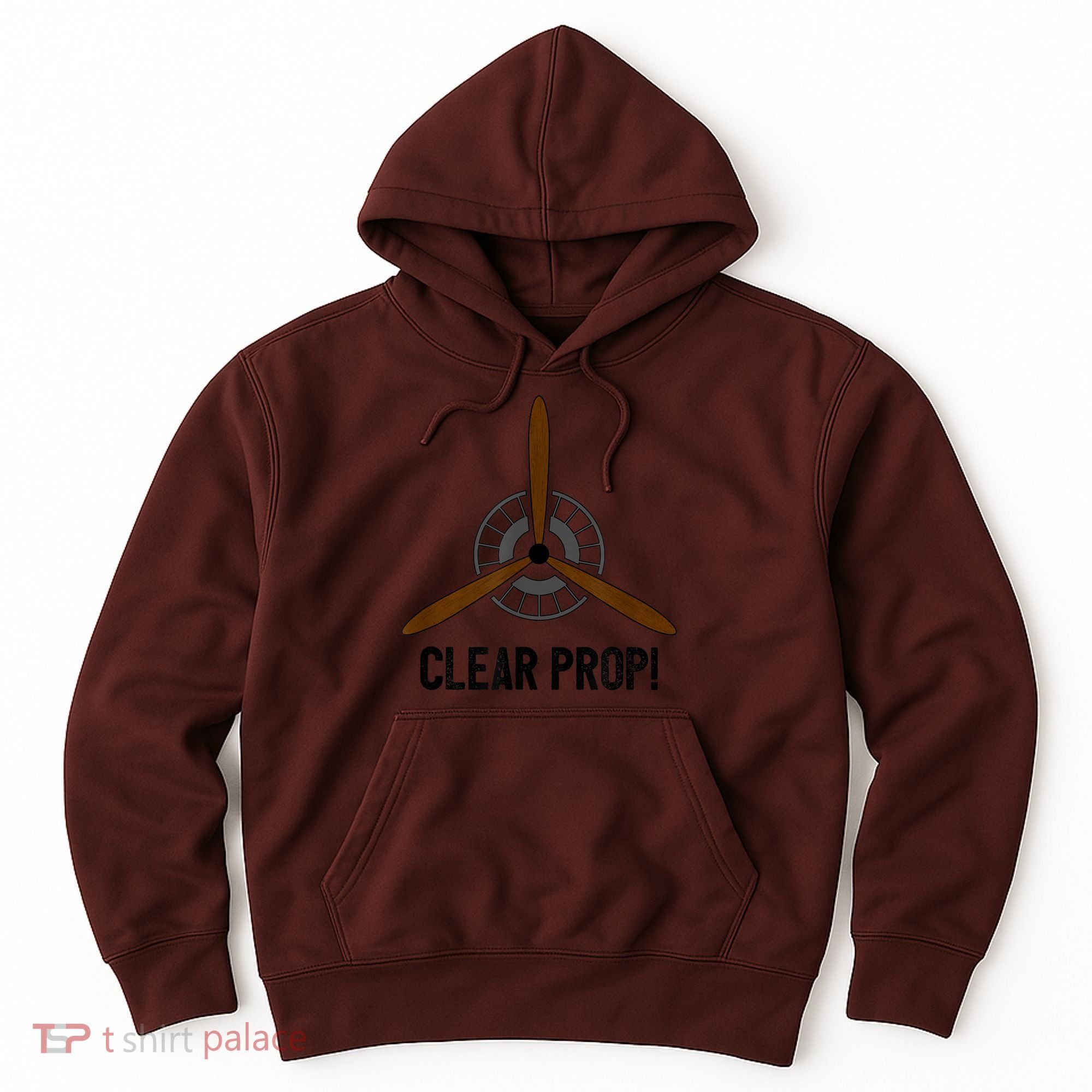 Clear Prop Aviation Airplane Pilot Propeller Hoodie