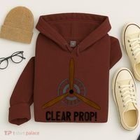 Clear Prop Aviation Airplane Pilot Propeller Hoodie thumb 4