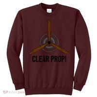 Clear Prop Aviation Airplane Pilot Propeller Sweatshirt thumb 0
