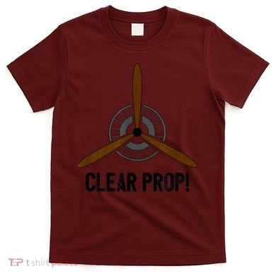 Clear Prop Aviation Airplane Pilot Propeller T-Shirt