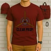 Clear Prop Aviation Airplane Pilot Propeller T-Shirt thumb 6