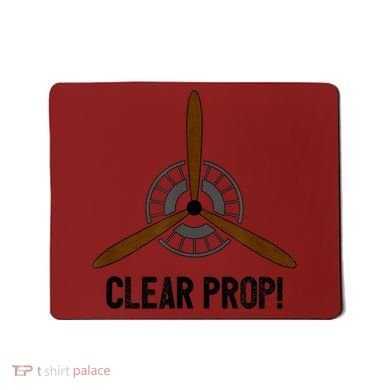 Clear Prop Aviation Airplane Pilot Propeller Mousepad