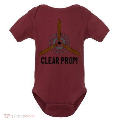 Clear Prop Aviation Airplane Pilot Propeller Baby Bodysuit