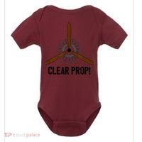Clear Prop Aviation Airplane Pilot Propeller Baby Bodysuit thumb 0