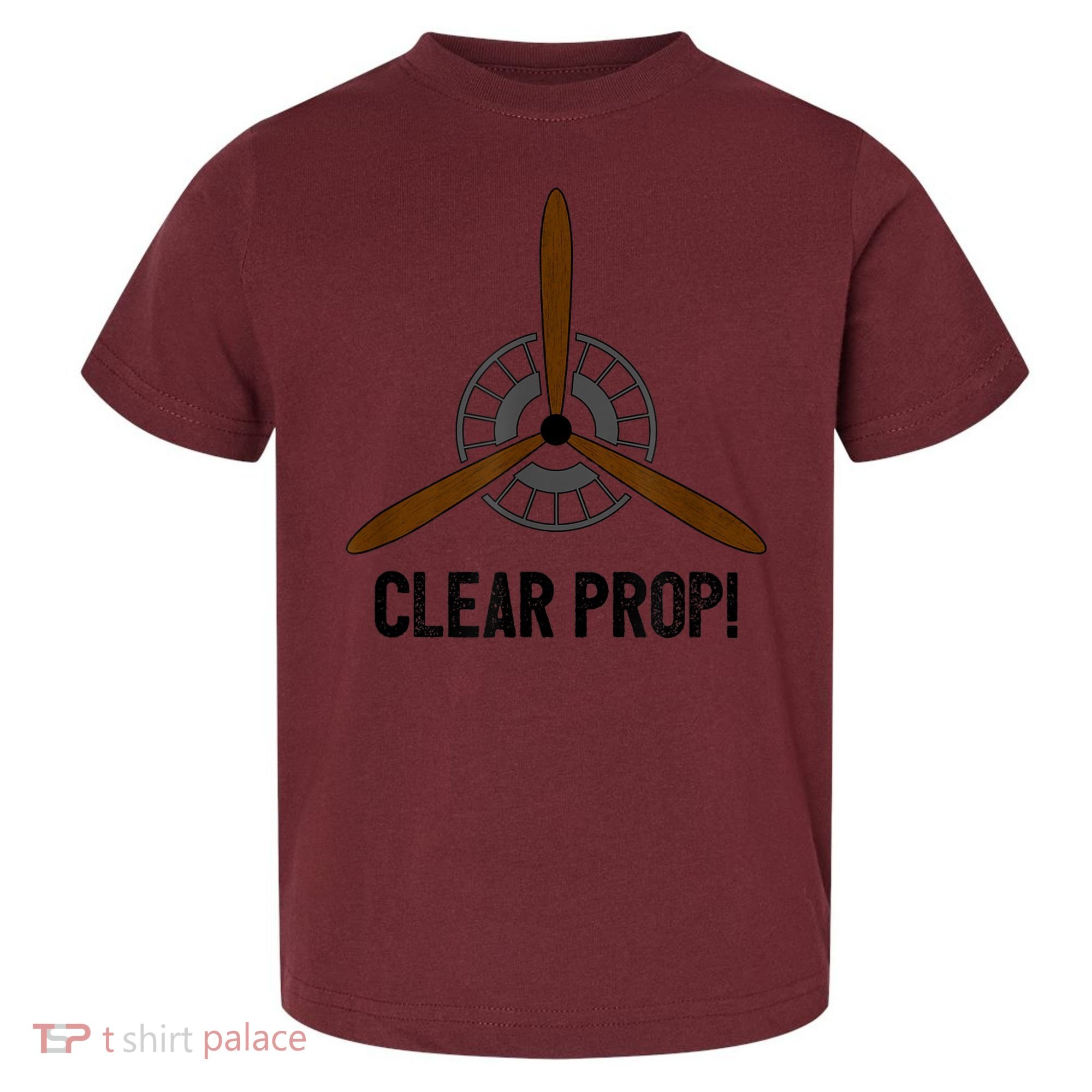 Clear Prop Aviation Airplane Pilot Propeller Toddler T-Shirt