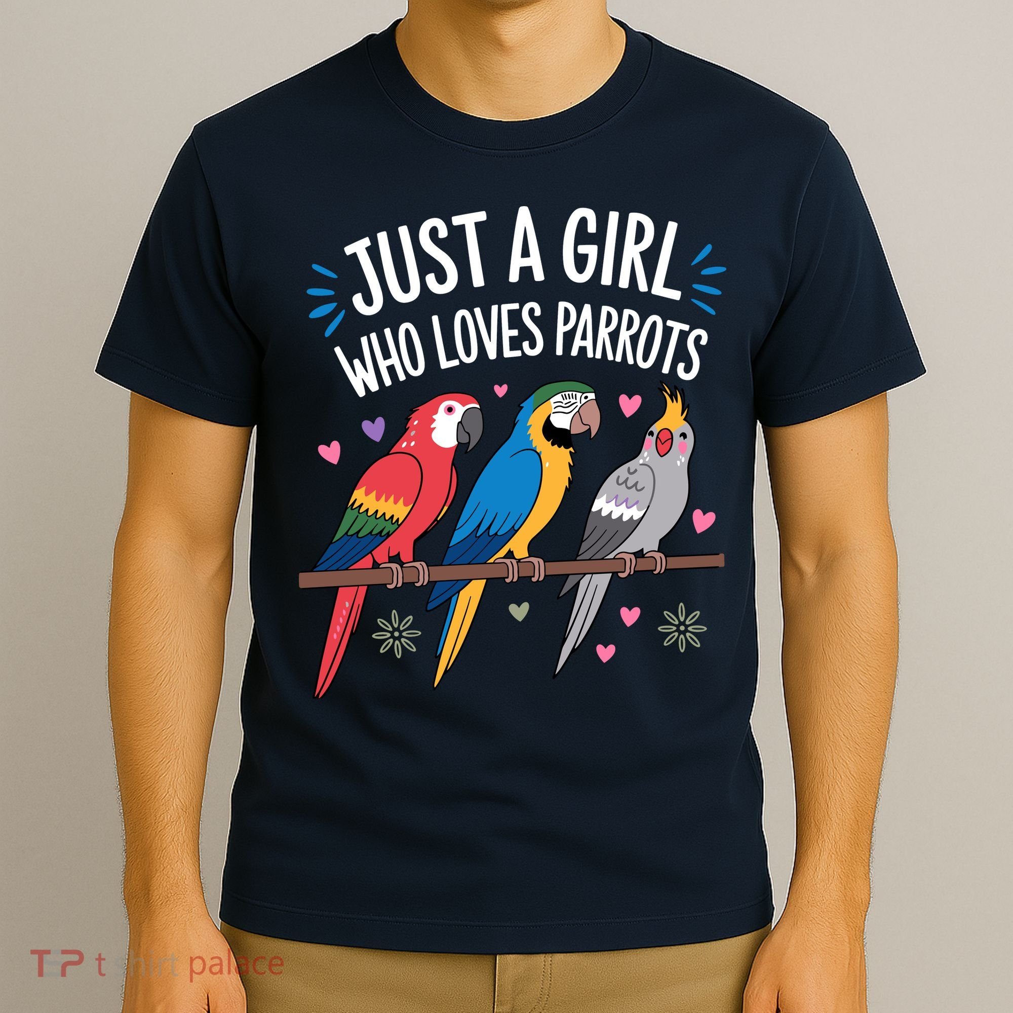 Cool Parrot Art For Women Girl Tropical Bird Parrot Lovers T-Shirt