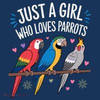Cool Parrot Art For Women Girl Tropical Bird Parrot Lovers T-Shirt thumb 7