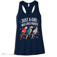 Cool Parrot Art For Women Girl Tropical Bird Parrot Lovers Women's Tank Top thumb 0