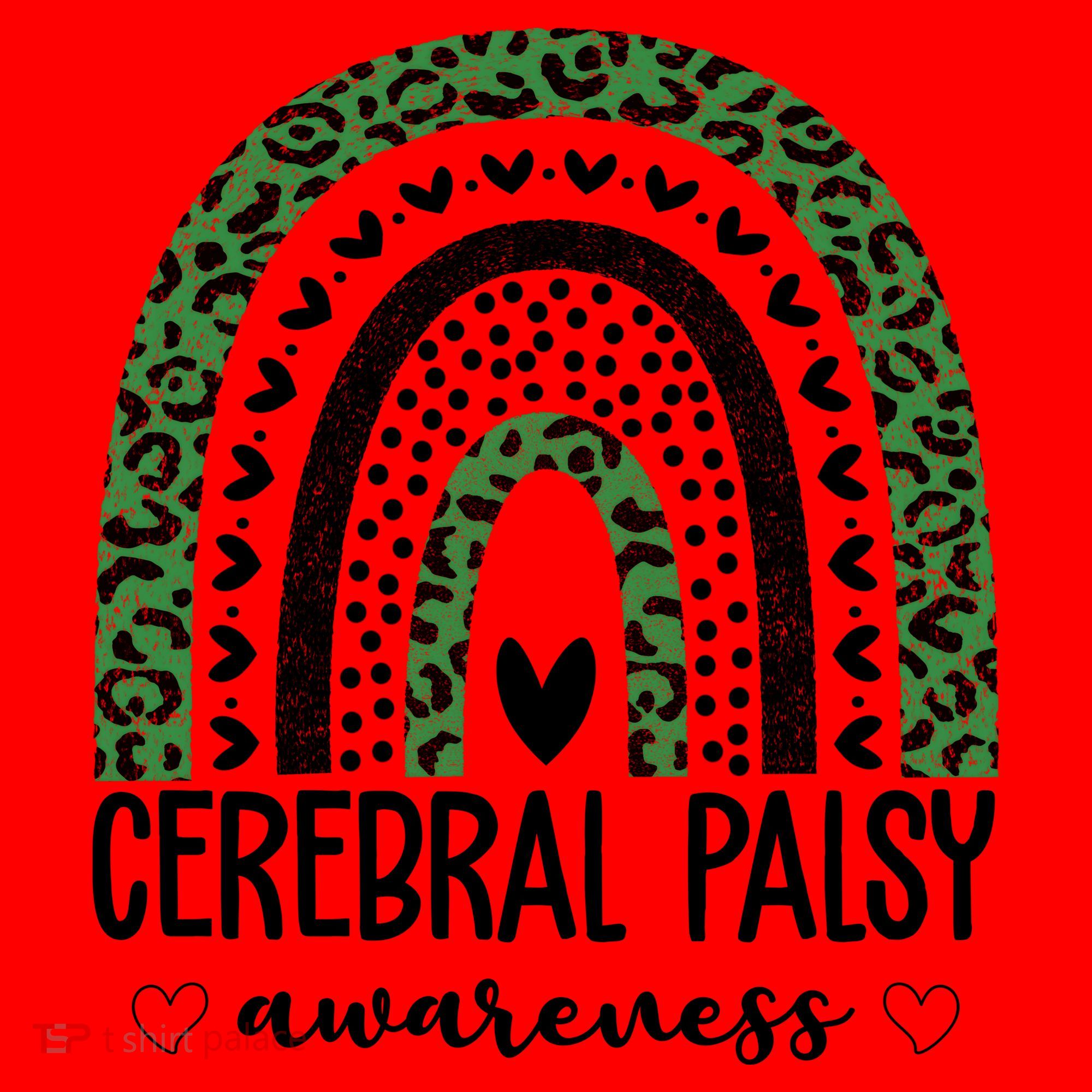 Cerebral Palsy Awareness Rainbow Santa Hat