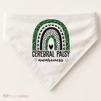 Cerebral Palsy Awareness Rainbow USA-Made Doggie Bandana thumb 0
