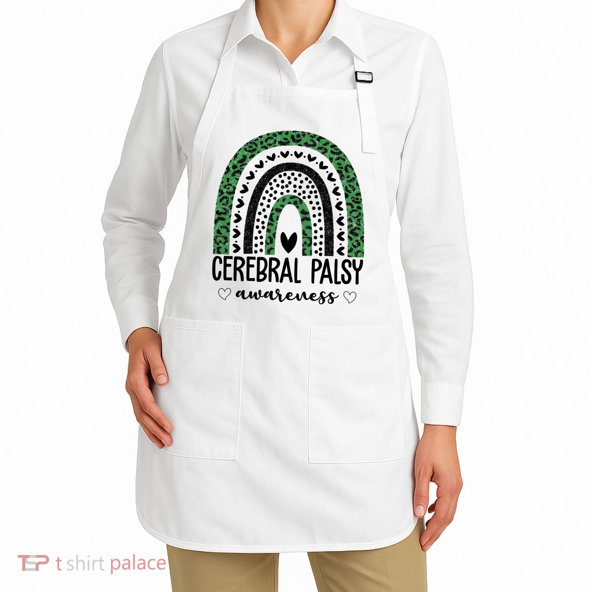 Cerebral Palsy Awareness Rainbow Apron