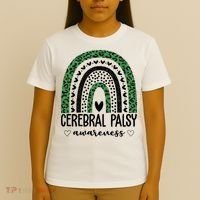 Cerebral Palsy Awareness Rainbow T-Shirt thumb 4