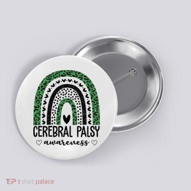 Cerebral Palsy Awareness Rainbow Button