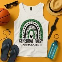 Cerebral Palsy Awareness Rainbow Tank Top thumb 4