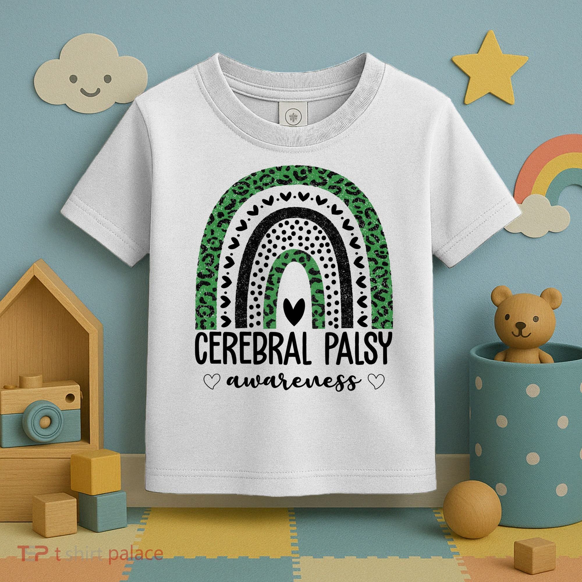 Cerebral Palsy Awareness Rainbow Toddler T-Shirt