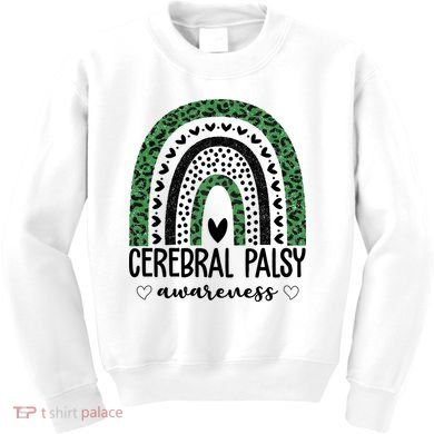Cerebral Palsy Awareness Rainbow Kids Sweatshirt