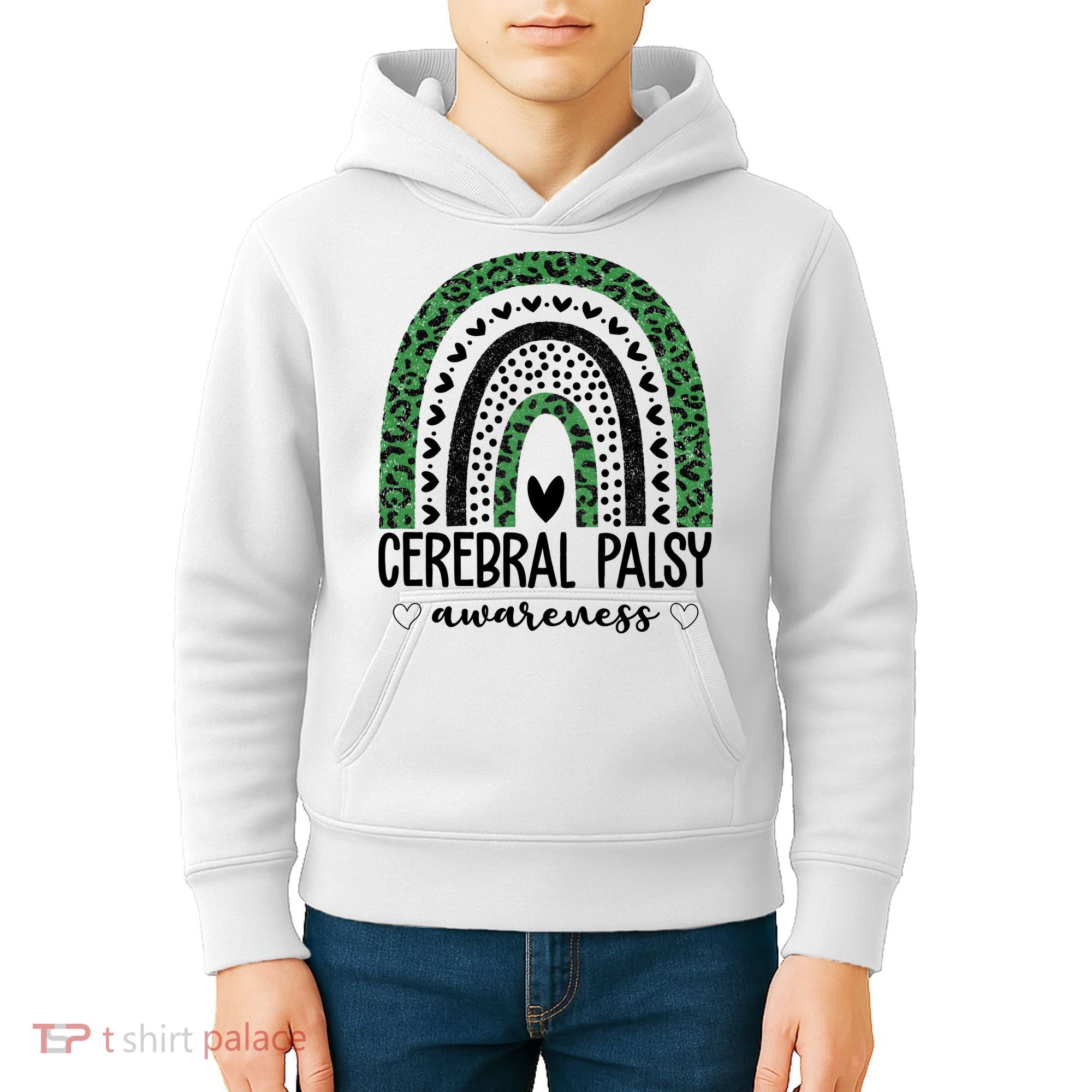 Cerebral Palsy Awareness Rainbow Kids Hoodie