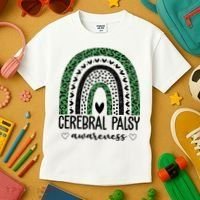 Cerebral Palsy Awareness Rainbow Kids T-Shirt thumb 3