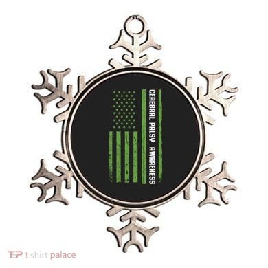 Cerebral Palsy Awareness Month American Flag Cp Gift Ornament