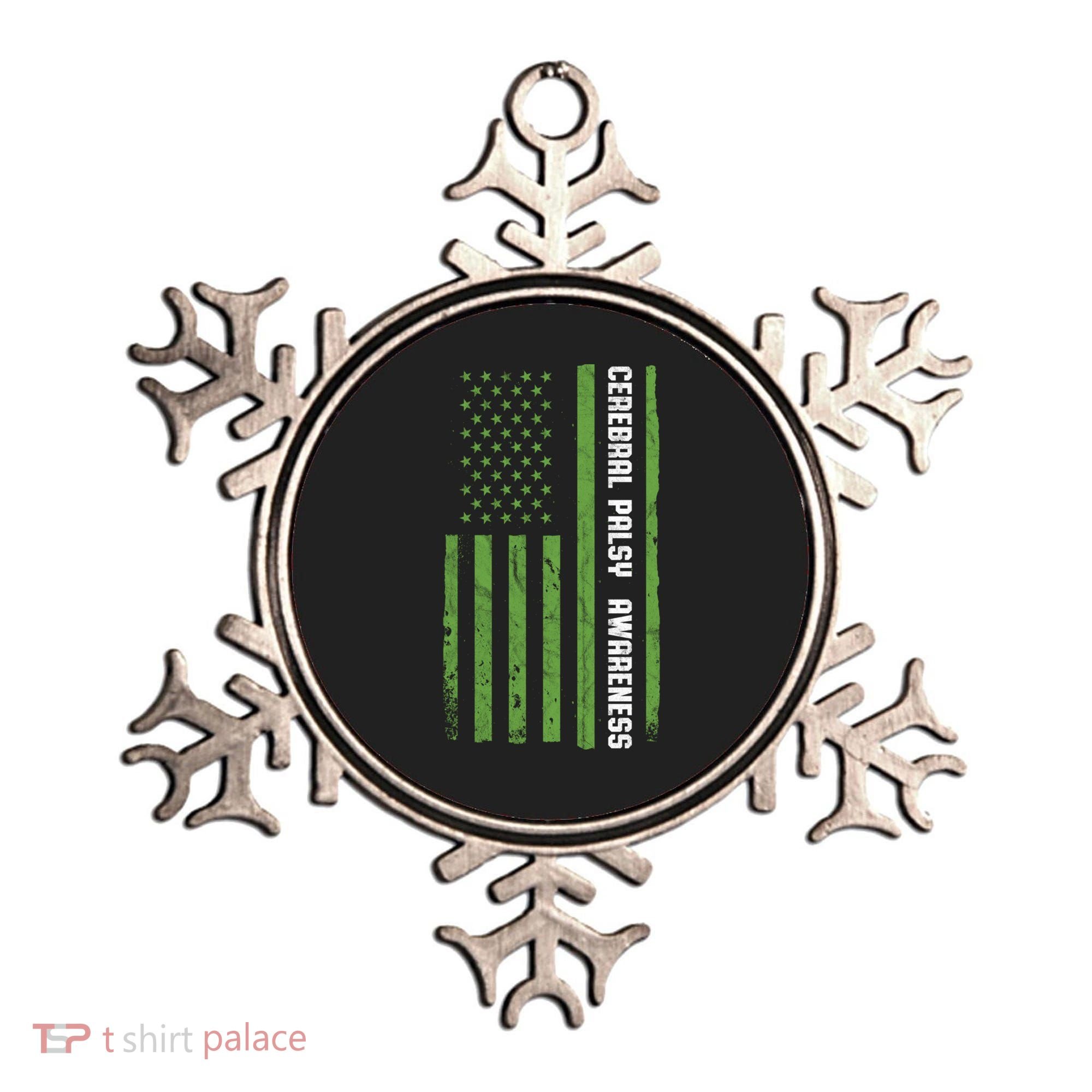 Cerebral Palsy Awareness Month American Flag Cp Gift Ornament
