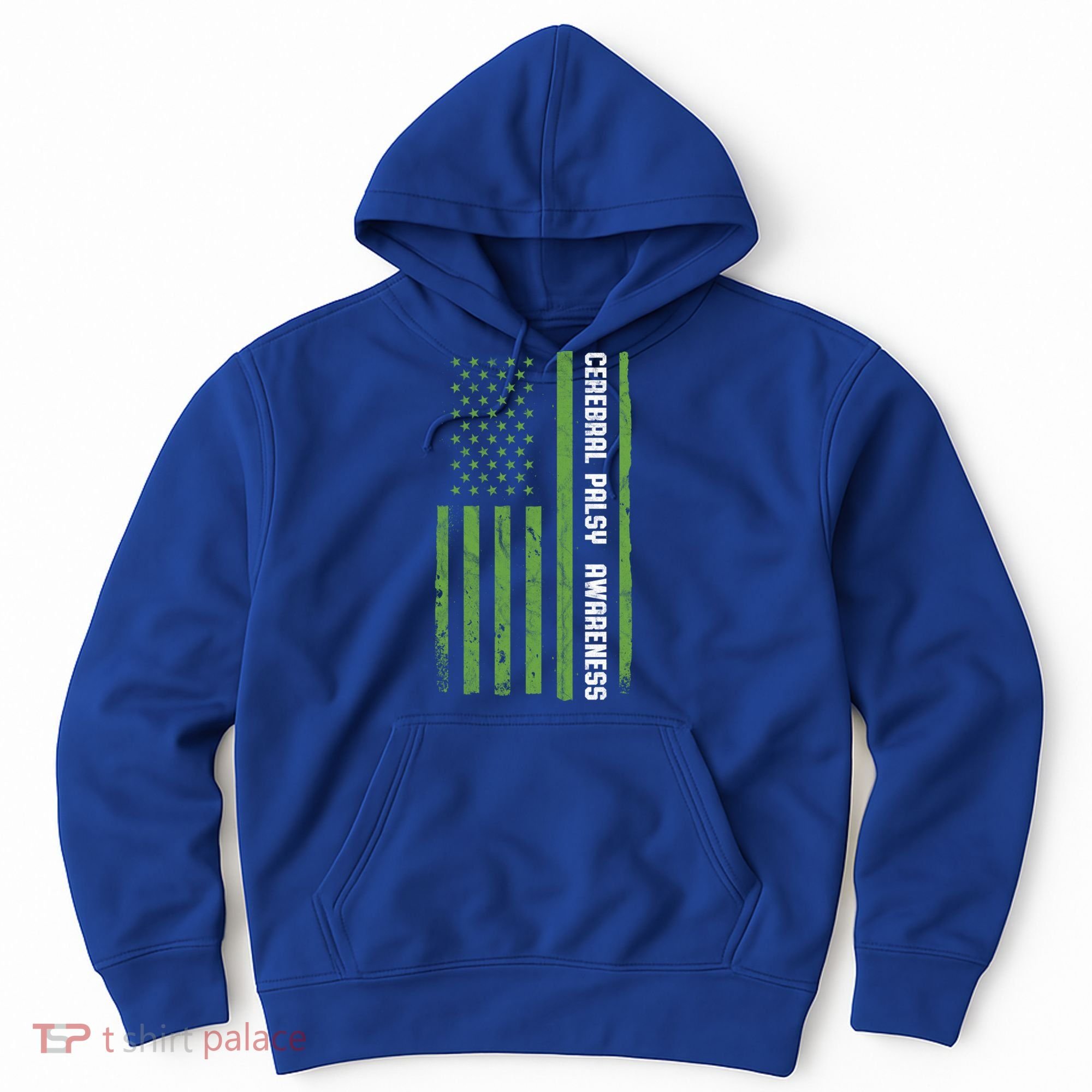 Cerebral Palsy Awareness Month American Flag Cp Gift Hoodie