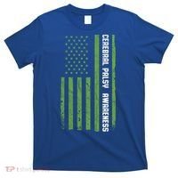 Cerebral Palsy Awareness Month American Flag Cp Gift T-Shirt thumb 0
