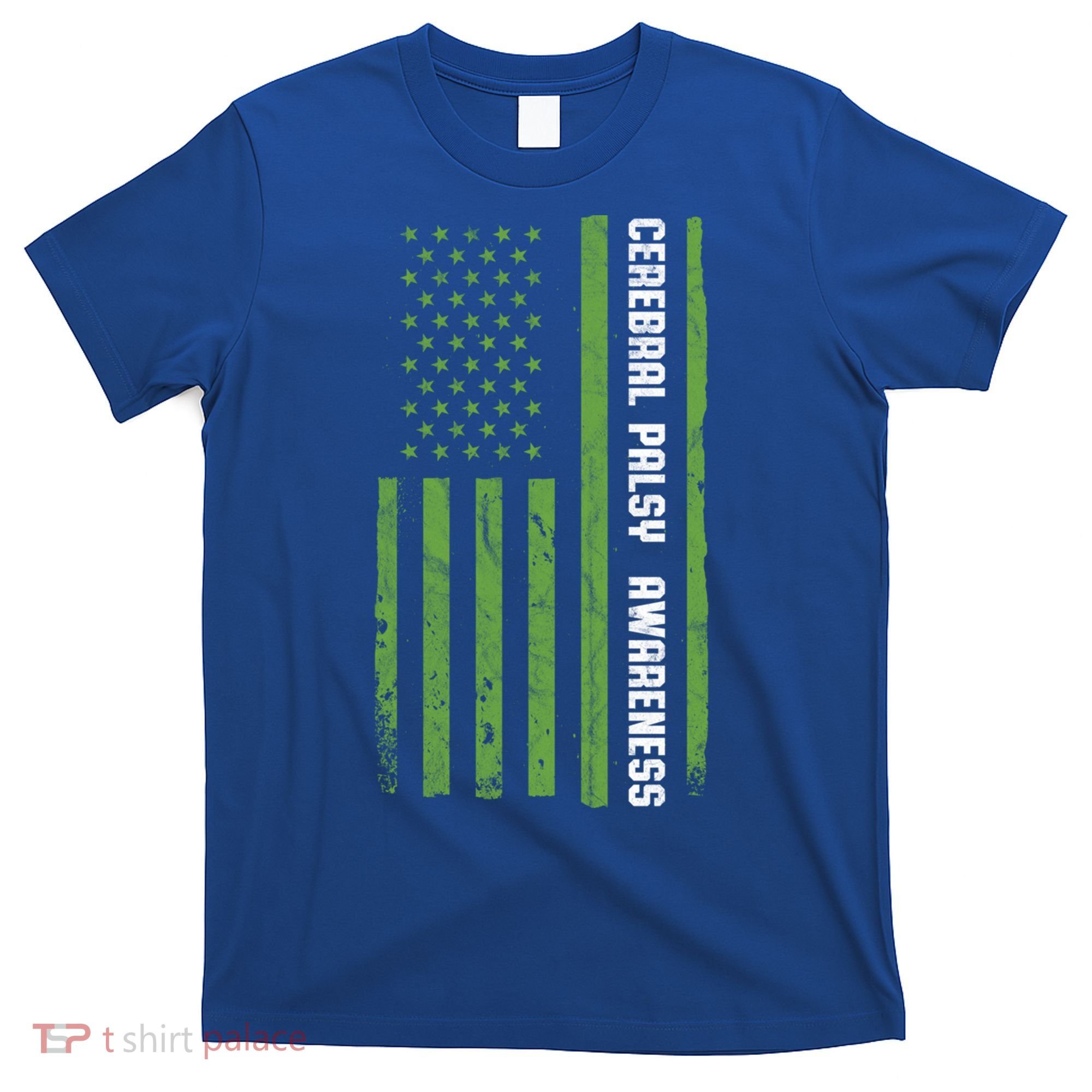 Cerebral Palsy Awareness Month American Flag Cp Gift T-Shirt