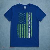 Cerebral Palsy Awareness Month American Flag Cp Gift T-Shirt thumb 5
