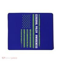 Cerebral Palsy Awareness Month American Flag Cp Gift Mousepad thumb 0