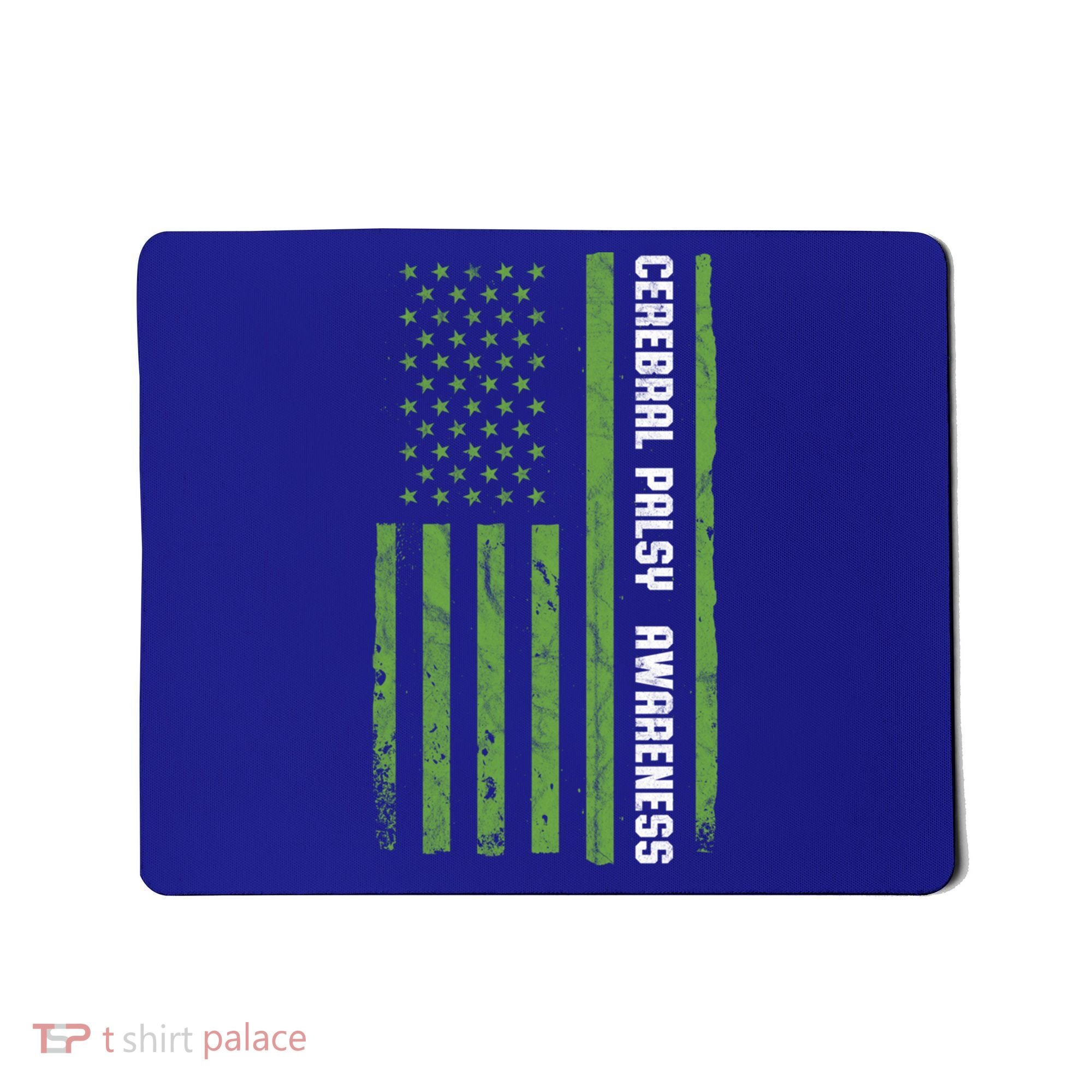 Cerebral Palsy Awareness Month American Flag Cp Gift Mousepad