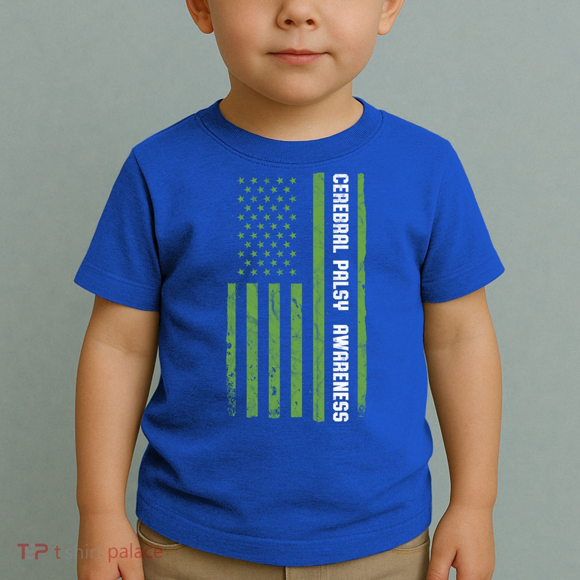 Cerebral Palsy Awareness Month American Flag Cp Gift Toddler T-Shirt