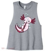 Clarinet Player Axolotl Lover  Big Band Music Clarinet  Women's Racerback Cropped Tank thumb 0