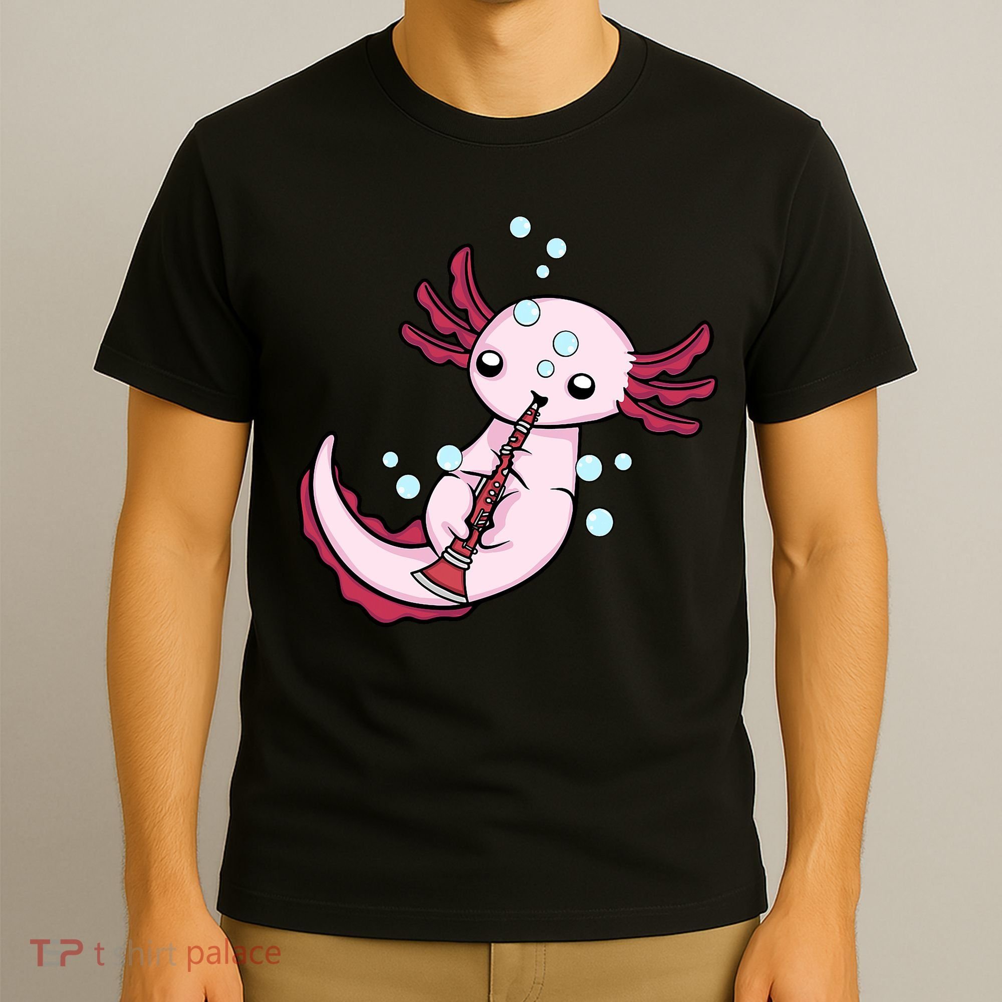 Clarinet Player Axolotl Lover  Big Band Music Clarinet  T-Shirt