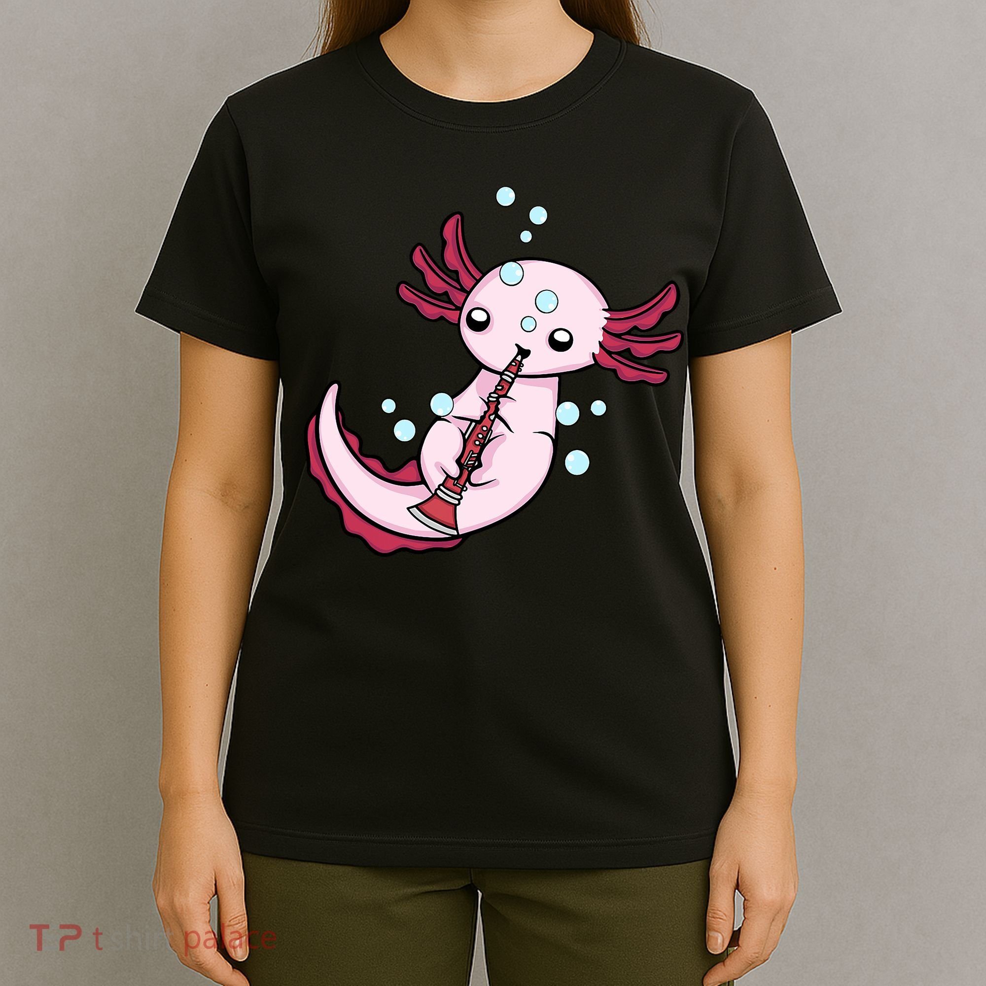 Clarinet Player Axolotl Lover  Big Band Music Clarinet  T-Shirt