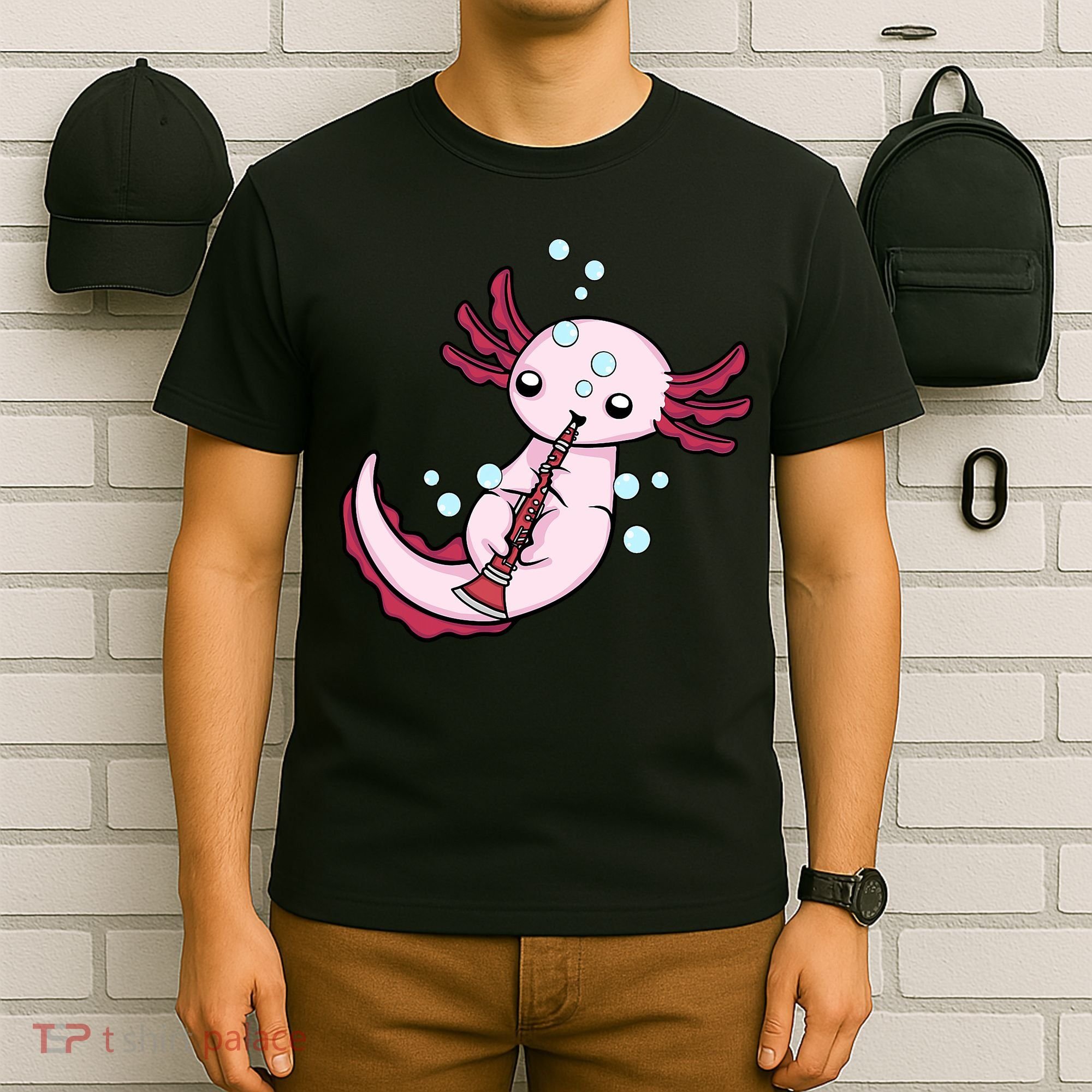 Clarinet Player Axolotl Lover  Big Band Music Clarinet  T-Shirt